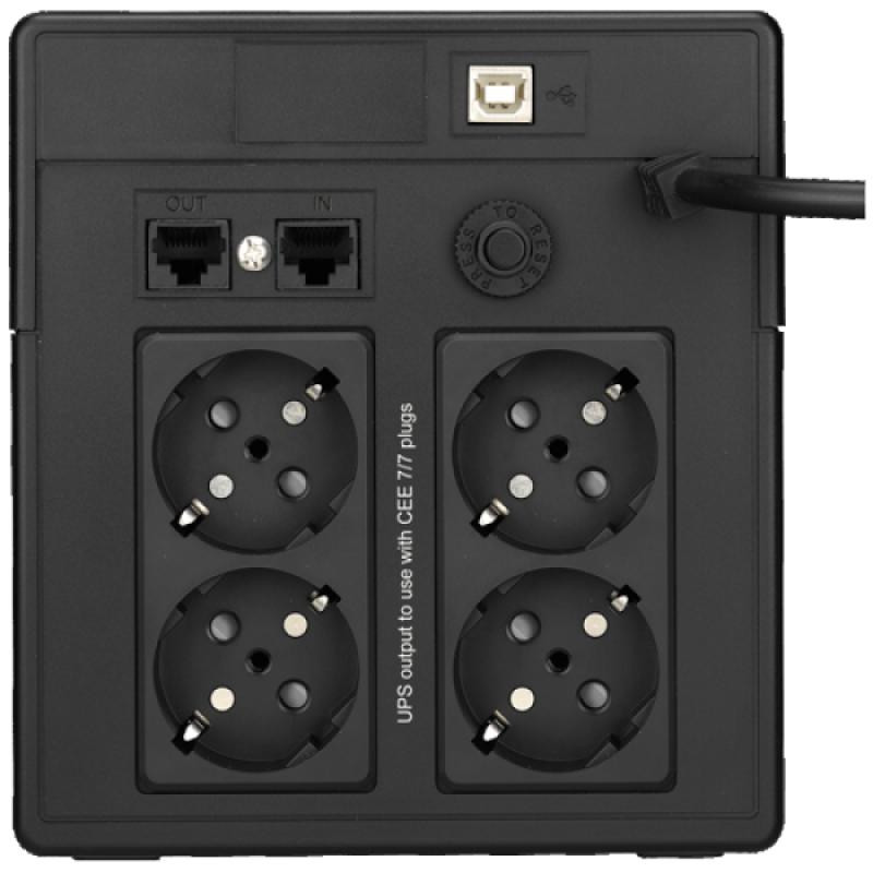 INFOSEC X3 EX LCD USB 1200 alimentation d'énergie non interruptible Interactivité de ligne 1,2 kVA 4 sortie(s) CA