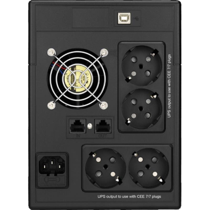 INFOSEC X3 EX LCD USB 1600 alimentation d'énergie non interruptible Interactivité de ligne 1,6 kVA 4 sortie(s) CA