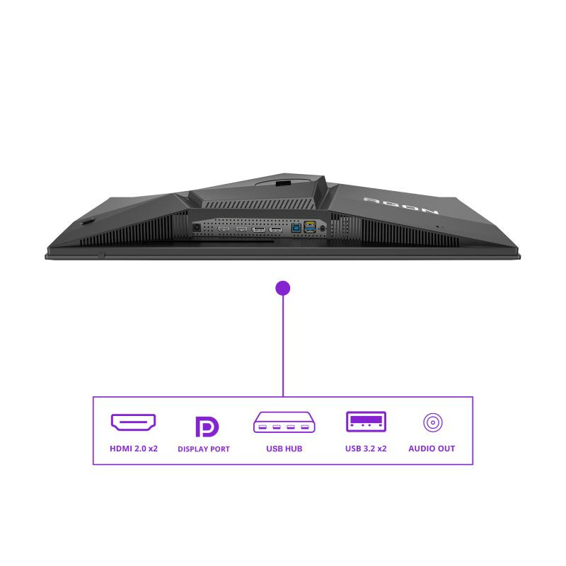 AOC AGON PRO AG276QZD2 écran plat de PC 67,3 cm (26.5") 2560 x 1440 pixels Quad HD QD-OLED Noir, Gris – Image 4