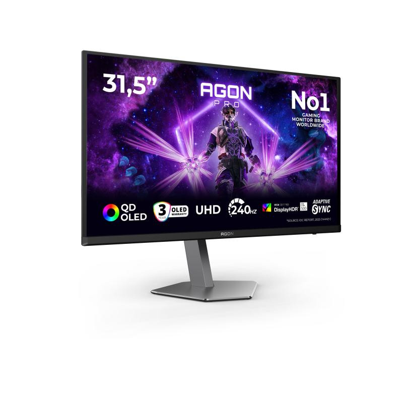 AOC AGON PRO AG326UZD2 écran plat de PC 80 cm (31.5") 3840 x 2160 pixels 4K Ultra HD OLED Noir – Image 2