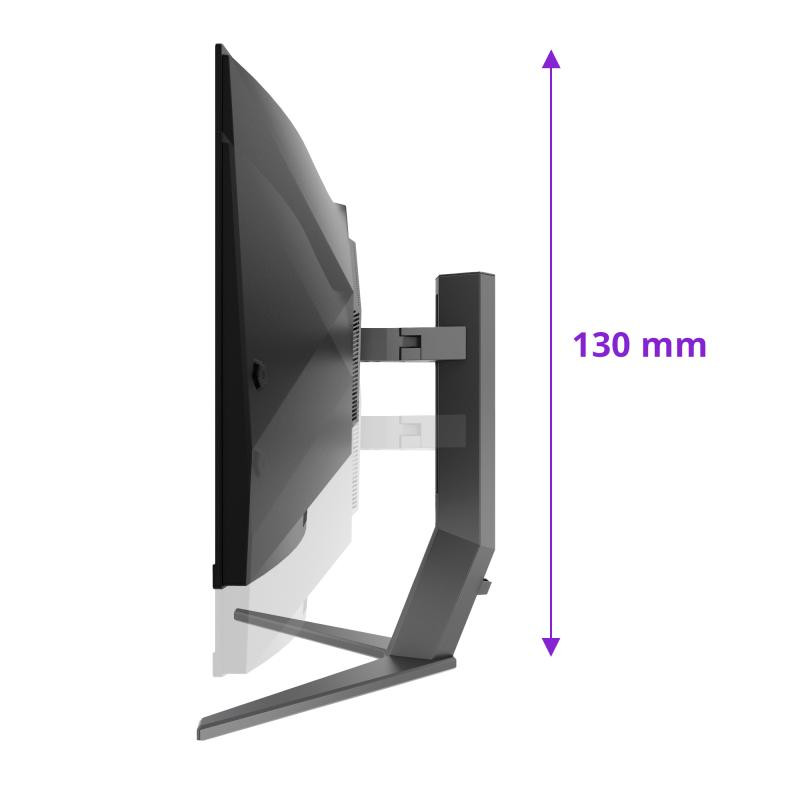 AOC AGON PRO AG346UCD écran plat de PC 86,4 cm (34") 3440 x 1440 pixels Wide Quad HD QD-OLED Noir, Gris – Image 3