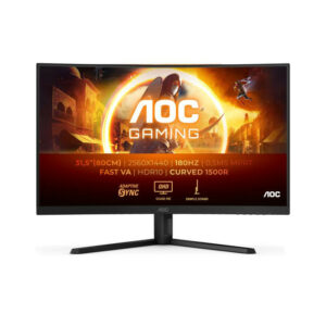 AOC G4 CQ32G4VE écran plat de PC 80 cm (31.5") 2560 x 1440 pixels Quad HD LCD Noir, Gris
