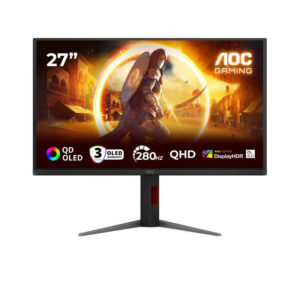 AOC G4 Q27G4ZD écran plat de PC 67,3 cm (26.5") 2560 x 1440 pixels Quad HD QD-OLED Noir, Rouge
