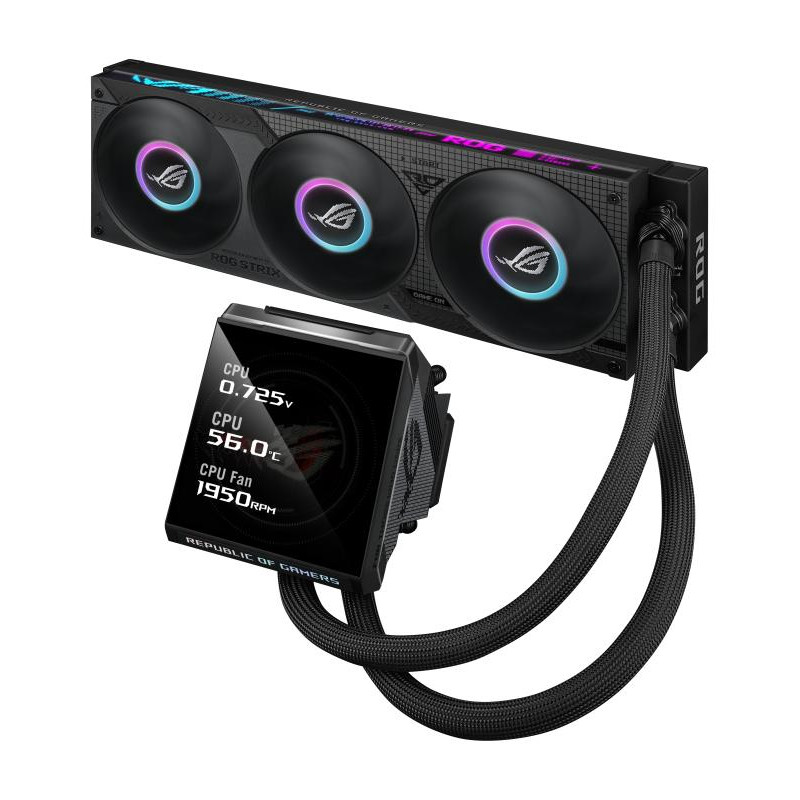 ASUS ROG Strix LC IV 360 ARGB LCD Processeur Refroidisseur de liquide tout-en-un 12 cm Noir – Image 6