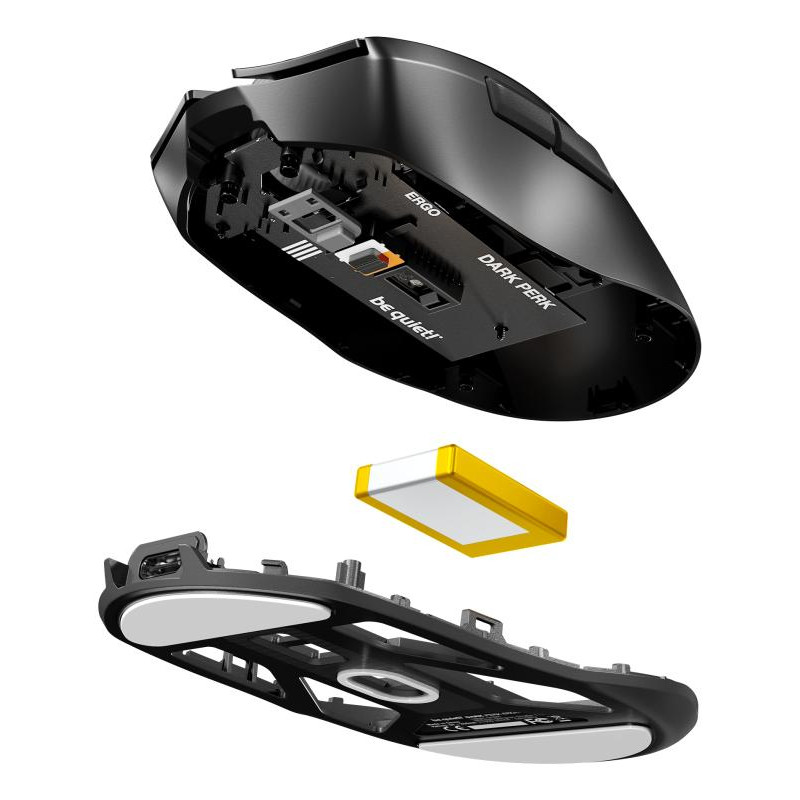 BE QUIET! be quiet! Dark Perk Ergo | souris gaming sans fil | ultra-légère | Capteur PixArt PAW3950 | design droitier – Image 6