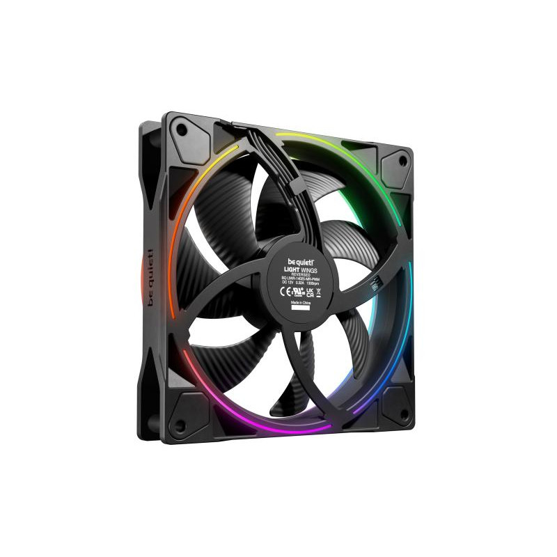 BE QUIET! be quiet! Light Wings 140 mm PWM Reverse Black | Ventilateur PC ARGB reverse noir – Image 4