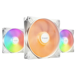 BE QUIET! be quiet! Light Wings LX 140 mm PWM | Ventilateur PC ARGB White high-speed, Pack de 3