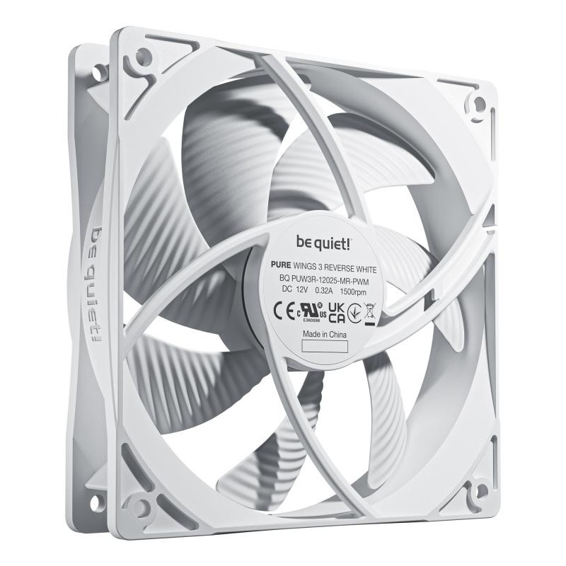 BE QUIET! be quiet! Light Wings 120 mm PWM Reverse White | Ventilateur PC reverse noir | Pack de 3 – Image 2