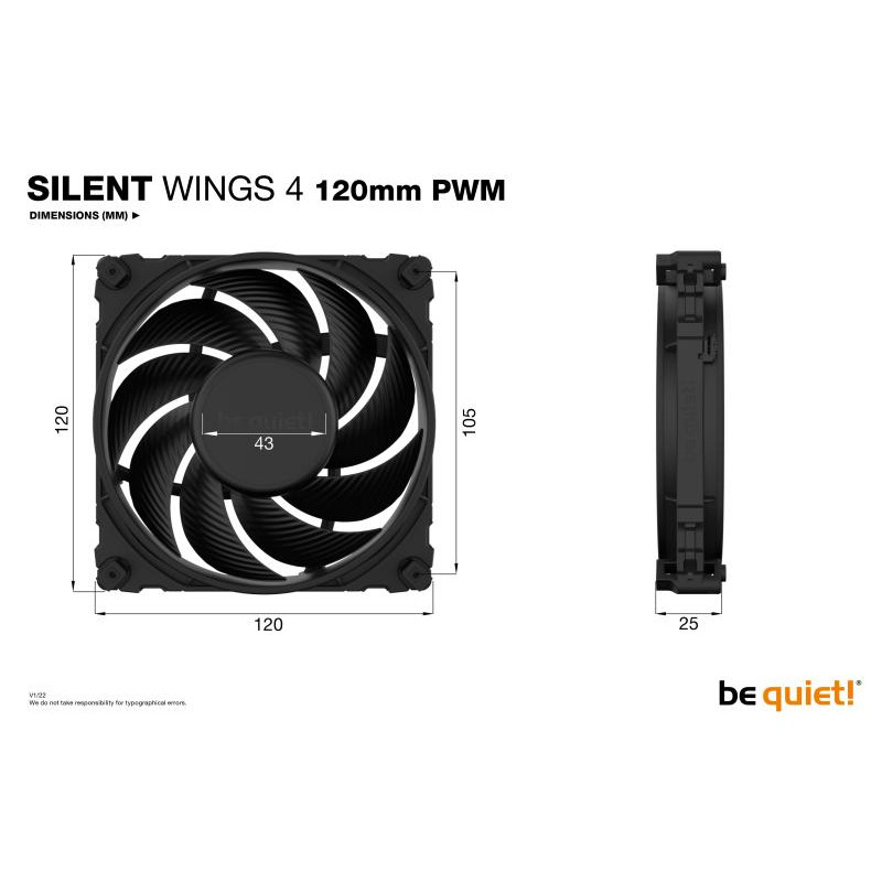 BE QUIET! BE QUIET! SILENT WINGS 4 120mm PWM – Image 5
