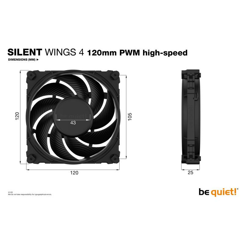 BE QUIET! BE QUIET! SILENT WINGS 4 120mm PWM high-speed – Image 5