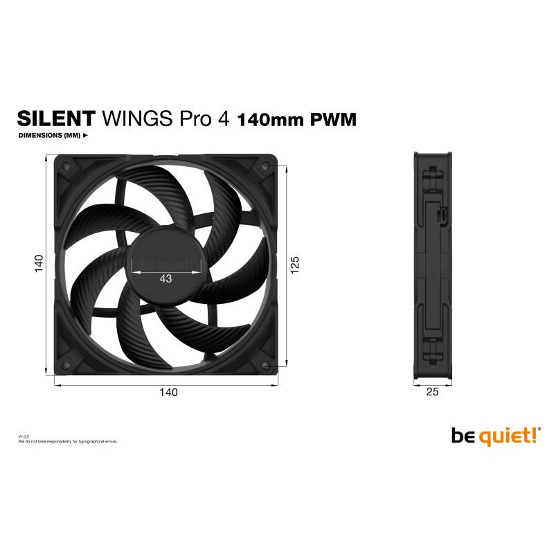 BE QUIET! BE QUIET! SILENT WINGS PRO 4 140mm PWM – Image 6