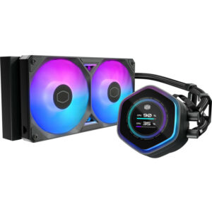 COOLER MASTER Cooler Master MasterLiquid Atmos II 240 LCD Black Processeur Refroidisseur de liquide tout-en-un 12 cm Noir 1 pièce(s)