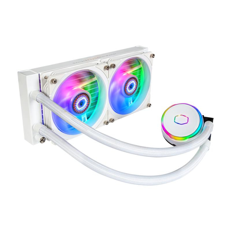 COOLER MASTER Cooler Master MasterLiquid PL240 Flux White Edition Boitier PC Refroidisseur de liquide tout-en-un 12 cm Blanc – Image 2