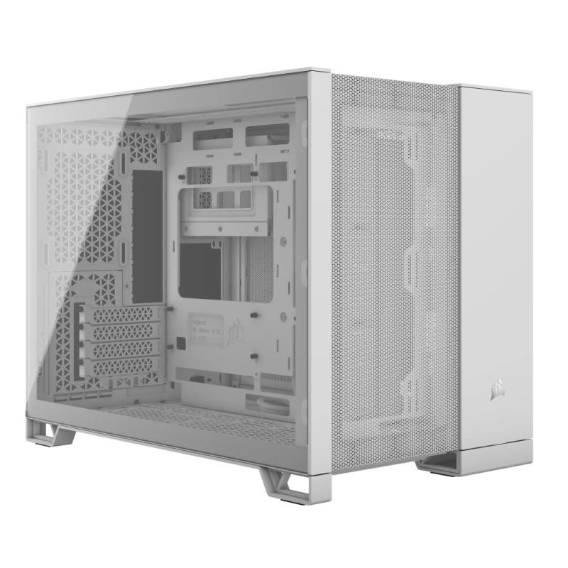 CORSAIR 2500D AIRFLOW Micro ATX Dual Chamber PC Case - White – Image 2