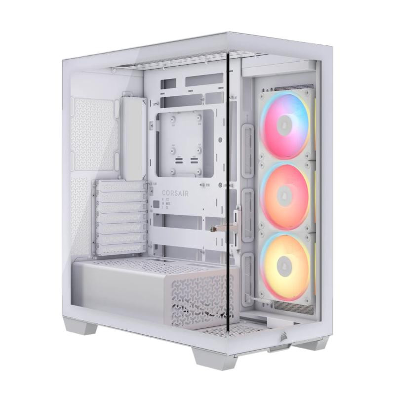 CORSAIR 3500X LX-R RGB Tempered Glass Mid-Tower PC Case, White