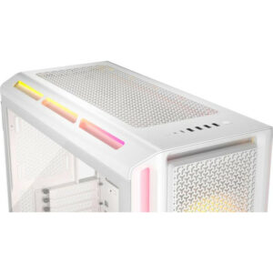 CORSAIR 5000T LX RGB Tempered Glass MT Blanc