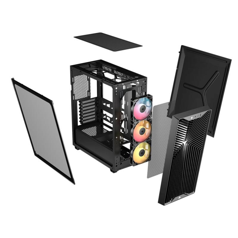 CORSAIR 3200D RS ARGB Mid-Tower PC Case, Black – Image 3