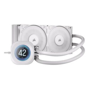 CORSAIR Nautilus 240 RS LCD Processeur Refroidisseur de liquide tout-en-un 12 cm Blanc 1 pièce(s)