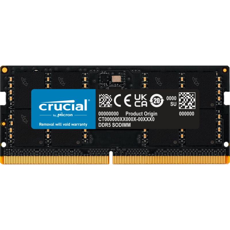 CRUCIAL CT16G56C46S5T module de mémoire 16 Go 1 x 16 Go DDR5 262-pin SO-DIMM ECC