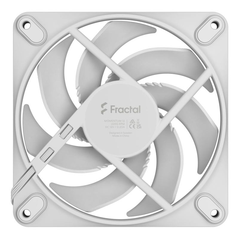 FRACTAL DESIGN Fractal Design Momentum 12 Boitier PC Ventilateur 12 cm Blanc 1 pièce(s) – Image 4
