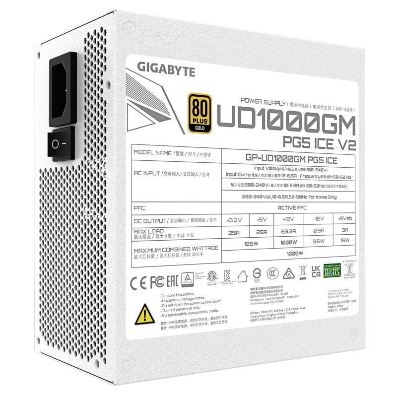 GIGABYTE 1000W - GP-UD1000GM PG5 ICE – Image 6