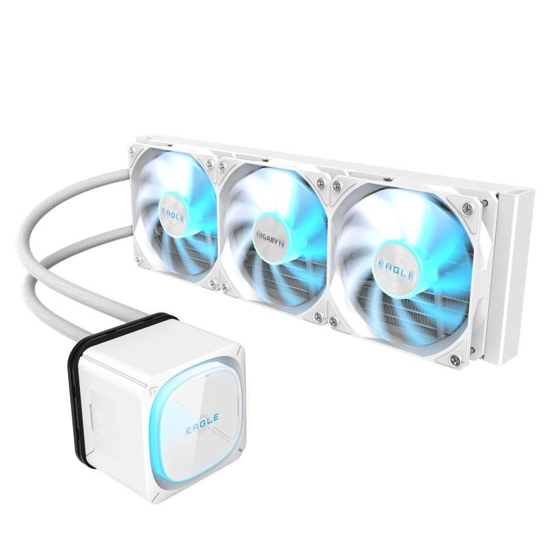 GIGABYTE EAGLE 360 ICE Système de Refroidissement Liquide pour CPU - 3x120mm Ventilateurs ARGB, écran LCD couleur, DAISY-CHAIN, Compatible Intel LGA 1851 et AMD AM5 – Image 2