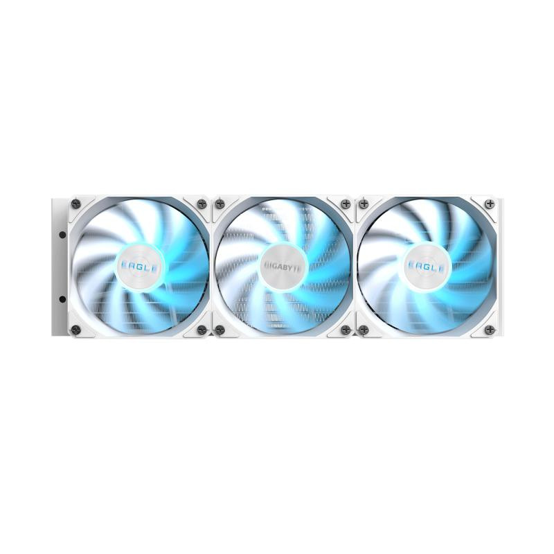 GIGABYTE EAGLE 360 ICE Système de Refroidissement Liquide pour CPU - 3x120mm Ventilateurs ARGB, écran LCD couleur, DAISY-CHAIN, Compatible Intel LGA 1851 et AMD AM5 – Image 3