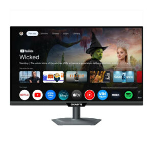 GIGABYTE M27QS Moniteur Intelligent 27? 2K QHD - Google TV, Affichage sans fil, 2560 x 1440, 180Hz, 1ms, 350 cd/m², FreeSync, Display HDR400, HDMI 2.0, DisplayPort 1.4
