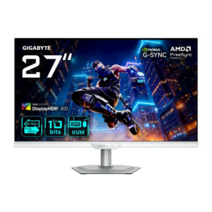 GIGABYTE M27UP ICE Moniteur de jeu 27? 4K UHD - Mode double (4K 160Hz ou FHD 320Hz), 3840 x 2160, 1ms, 350 cd/m², FreeSync Premium, DisplayHDR400, HDMI 2.1, DisplayPort 1.4