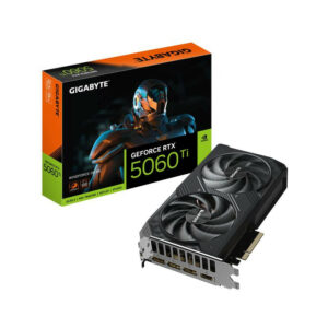 GIGABYTE GeForce RTX 5060 Ti WINDFORCE OC 8G Carte Graphique ? 8 Go GDDR7, 128 bits, PCI-E 5.0, 2587 MHz Fréquence du processeur, 3 x DisplayPort, 1 x HDMI, GV-N506TWF2OC-8GD