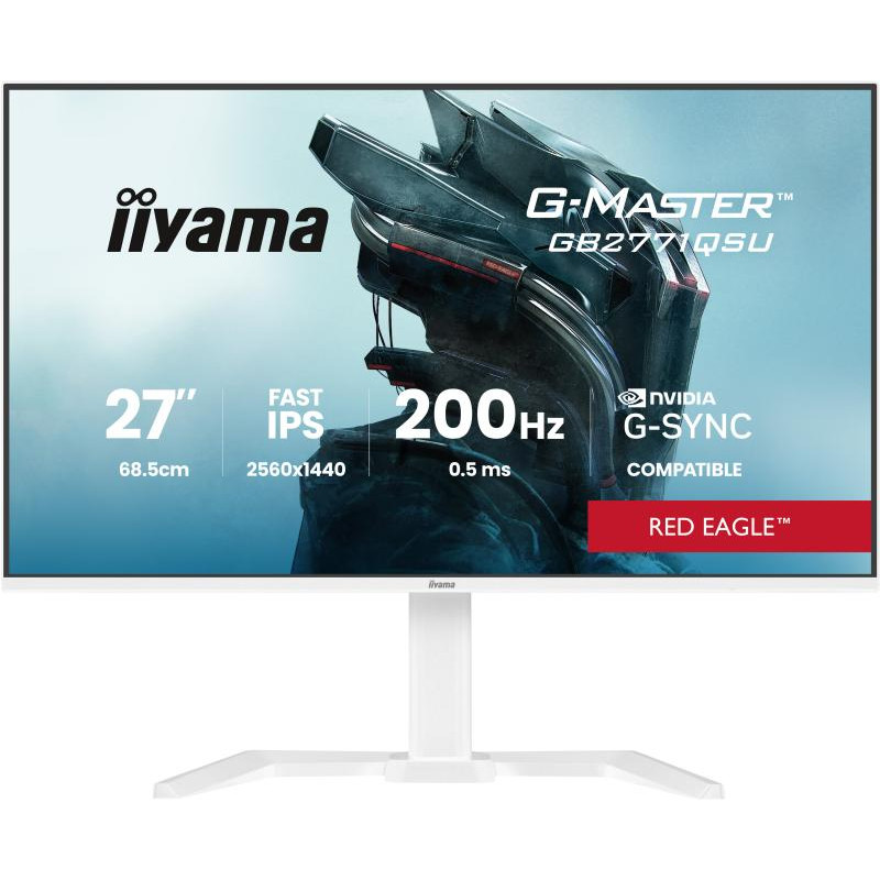IIYAMA G-MASTER GB2771QSU-W1 écran plat de PC 68,6 cm (27") 2560 x 1440 pixels Wide Quad HD LCD Blanc – Image 2