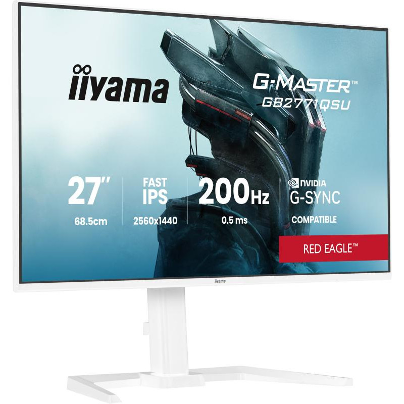 IIYAMA G-MASTER GB2771QSU-W1 écran plat de PC 68,6 cm (27") 2560 x 1440 pixels Wide Quad HD LCD Blanc – Image 4
