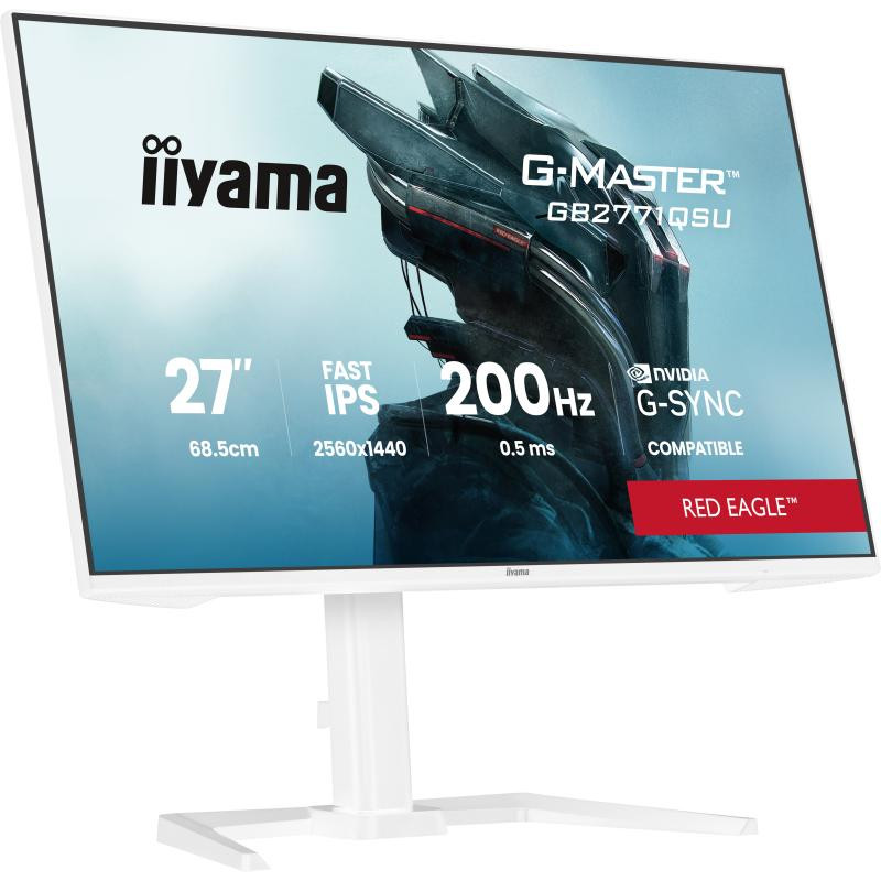 IIYAMA G-MASTER GB2771QSU-W1 écran plat de PC 68,6 cm (27") 2560 x 1440 pixels Wide Quad HD LCD Blanc – Image 5