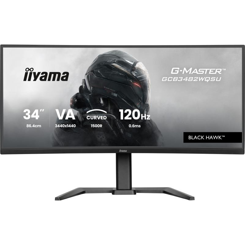 IIYAMA GCB3482WQSU-B1 écran plat de PC 86,4 cm (34") 3440 x 1440 pixels UltraWide Quad HD LED Noir