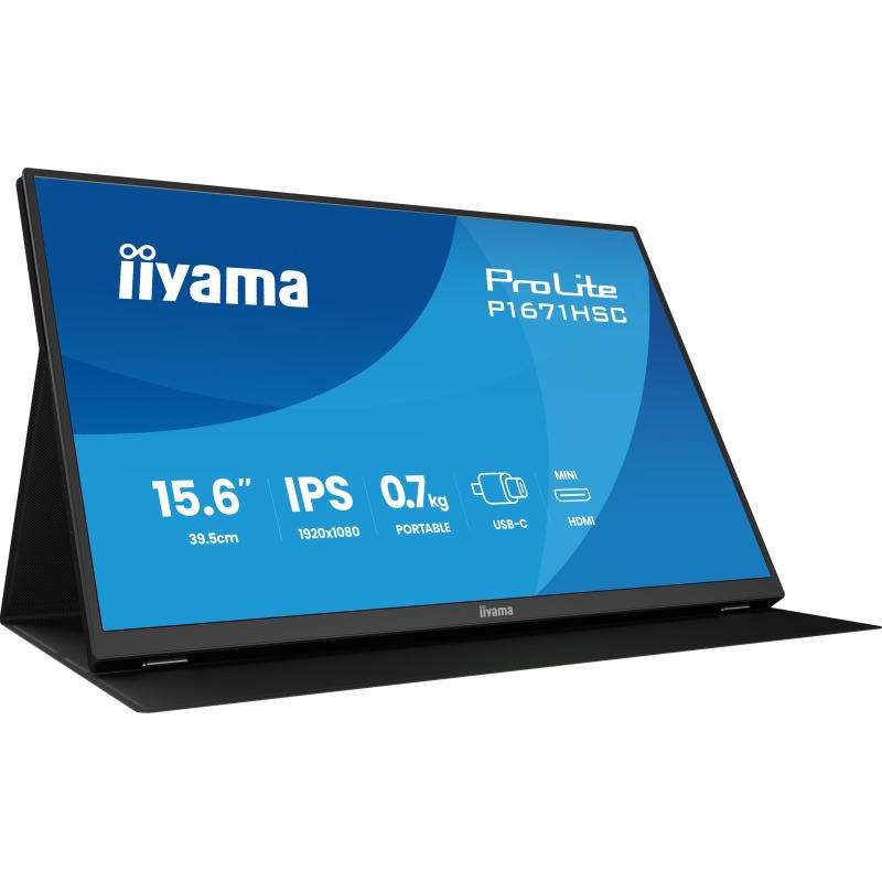 IIYAMA ProLite P1671HSC-B1 écran plat de PC 39,6 cm (15.6") 1920 x 1080 pixels Full HD LED Noir – Image 4