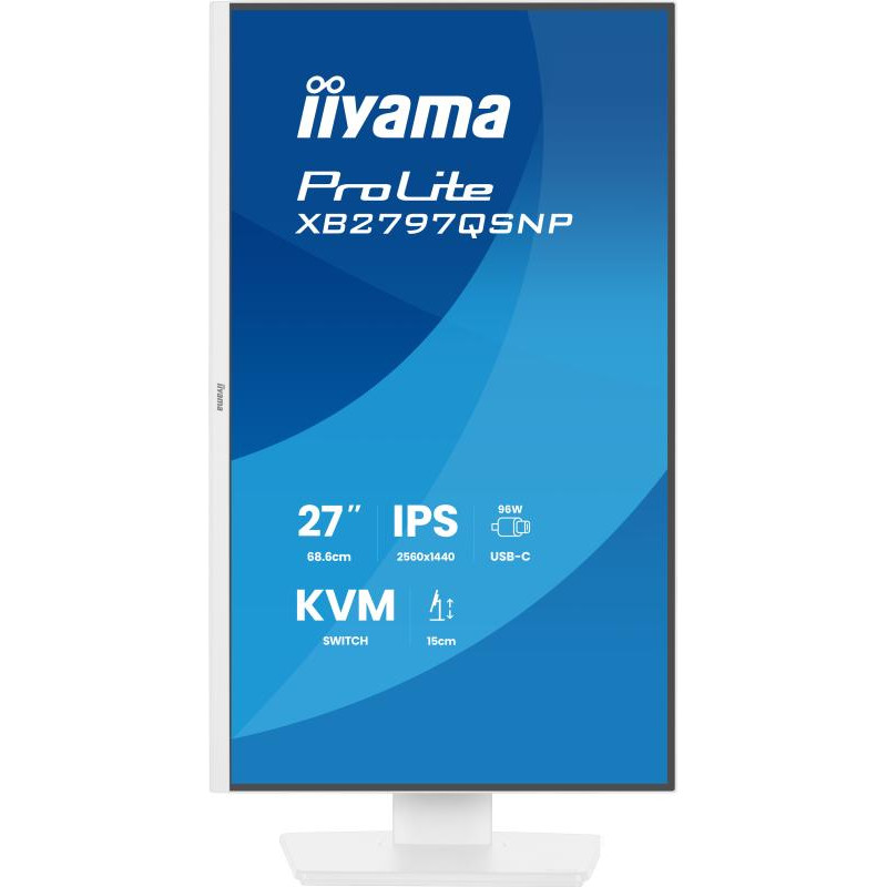 IIYAMA ProLite XB2797QSNP-W1 écran plat de PC 68,6 cm (27") 2560 x 1440 pixels Quad HD LCD Blanc – Image 3
