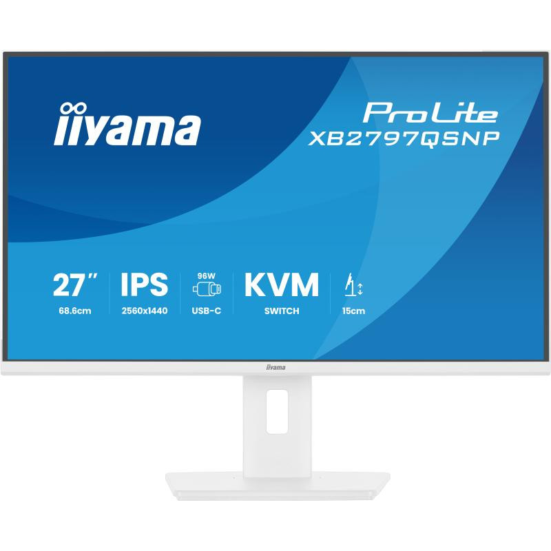 IIYAMA ProLite XB2797QSNP-W1 écran plat de PC 68,6 cm (27") 2560 x 1440 pixels Quad HD LCD Blanc – Image 4