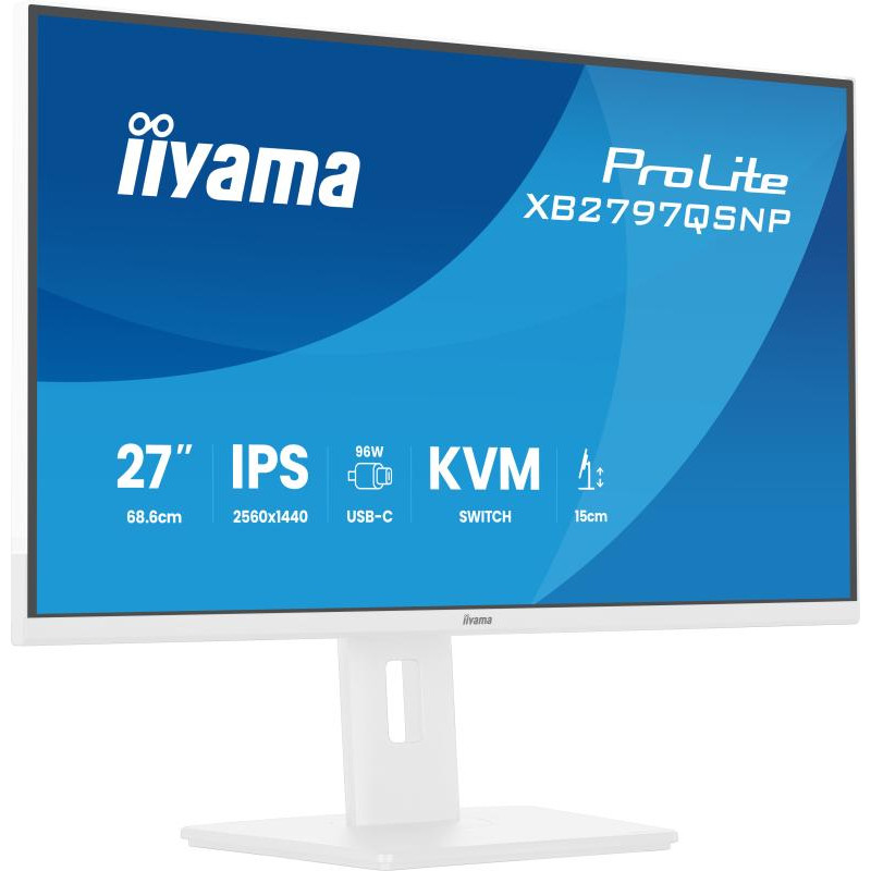 IIYAMA ProLite XB2797QSNP-W1 écran plat de PC 68,6 cm (27") 2560 x 1440 pixels Quad HD LCD Blanc – Image 5