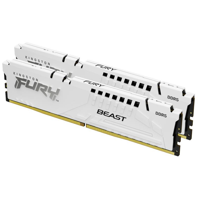 KINGSTON Technology FURY Beast 32 Go 6000 MT/s DDR5 CL30 DIMM (Kits de 2) White EXPO
