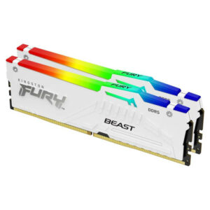 KINGSTON Technology FURY Beast 64GB 6000MT/s DDR5 CL30 DIMM (Kit of 2) White RGB EXPO