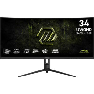 MSI MAG 342CQRF E20 écran plat de PC 86,4 cm (34") 3440 x 1440 pixels UltraWide Quad HD LCD Noir