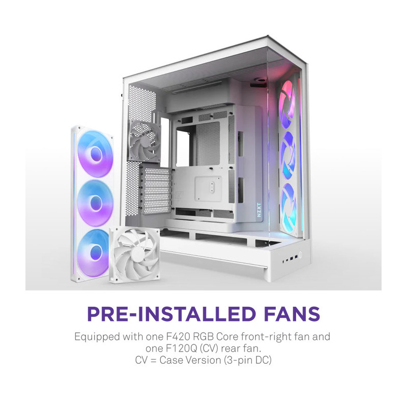 NZXT H9 Flow RGB - All White – Image 3
