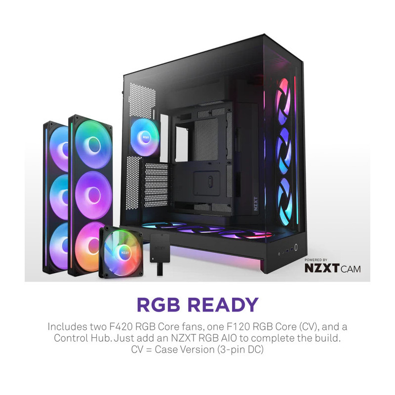 NZXT H9 Flow RGB+ (CM-H92FB-P1) - All Black – Image 3
