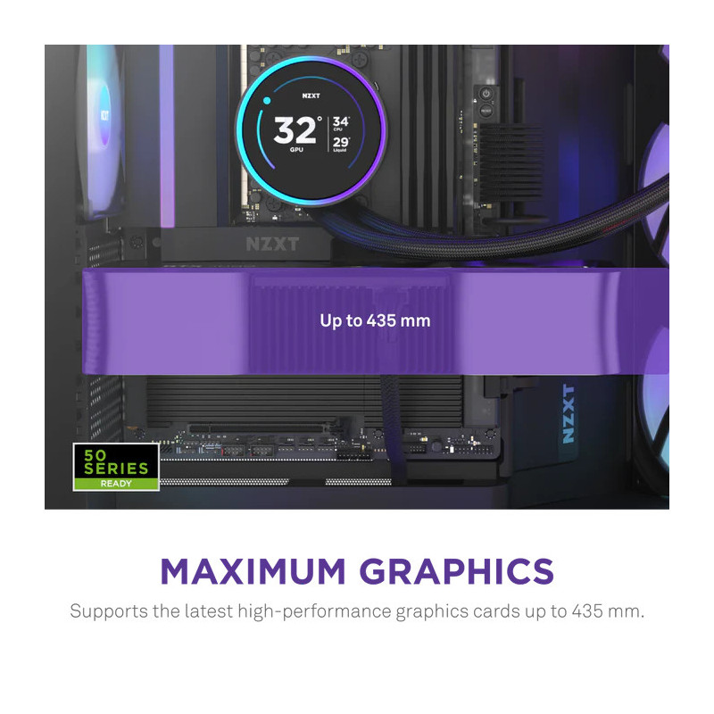 NZXT H9 Flow RGB (CM-H92FB-R1) Dual-Chamber Mid-Tower Case w/ RGB Fans - – Image 5