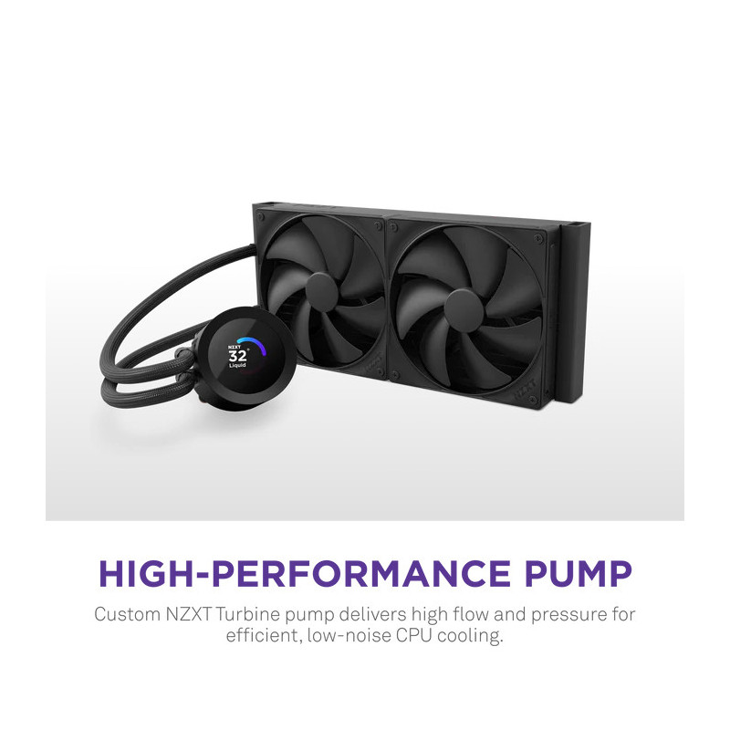 NZXT Kraken Plus 240 Processeur Refroidisseur de liquide tout-en-un 12 cm Noir – Image 3