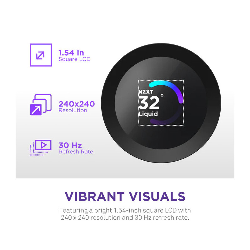 NZXT Kraken Plus 240 Processeur Refroidisseur de liquide tout-en-un 12 cm Noir – Image 4