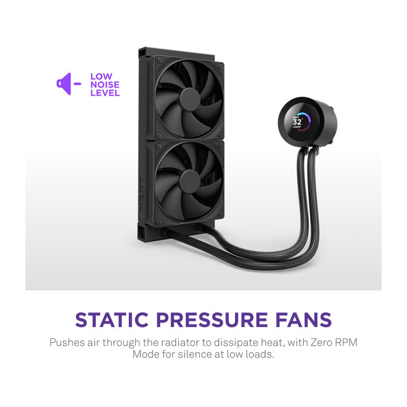 NZXT Kraken Plus 240 Processeur Refroidisseur de liquide tout-en-un 12 cm Noir – Image 6