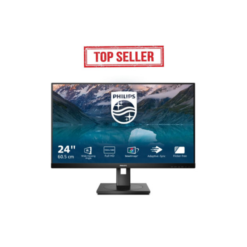 PHILIPS S Line 242S9JML/00 écran plat de PC 60,5 cm (23.8") 1920 x 1080 pixels Full HD LCD Noir