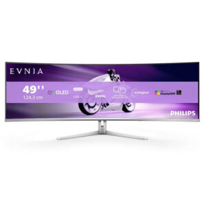PHILIPS Evnia 8000 49M2C8900/00 écran plat de PC 124,2 cm (48.9") 5120 x 1440 pixels Dual QHD QD-OLED Blanc