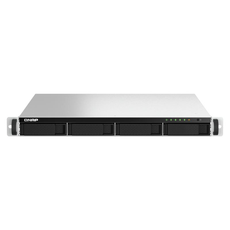 QNAP TS-464U NAS Rack (1 U) Intel® Celeron® N5095 8 Go DDR4 0 To QNAP Turbo System Aluminium, Noir